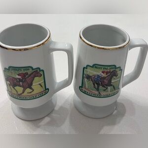 Hollywood‎ Park 1994 Gold Cup Best Pal & Swaps Mug Set Horse Racing Set Of 2